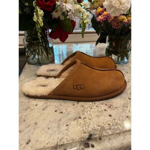 UGG Mens Scuff Slipper in Chestnut Suede sz 13 EUC